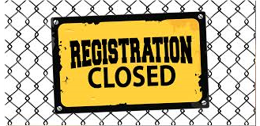 Fall Registrations Closed 8/13 11PM