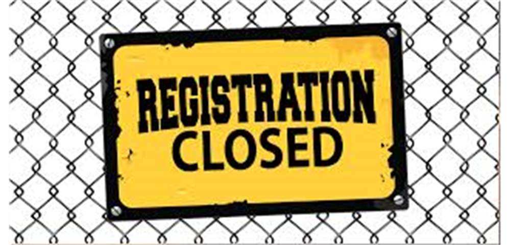 Spring Registrations Closed 2/10