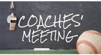 Fall Coaches Meeting - 2PM Blue Building