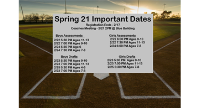 Spring 21 Season Important Dates